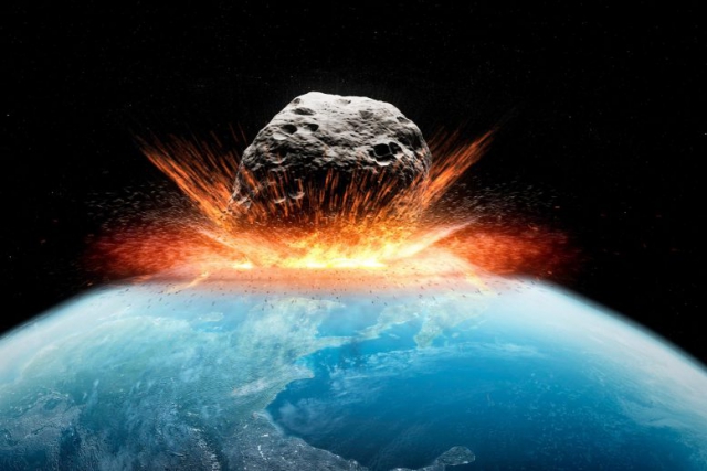 Giant Asteroid Impacts Earth 777x518