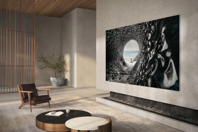 samsung microled tvs get 89 inch size better audio bezel free design at ces 2022