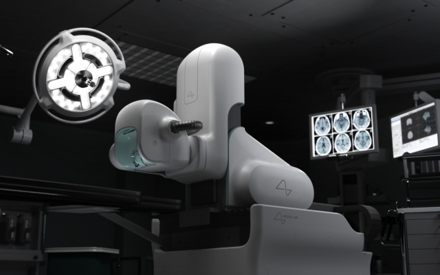 the surgical robot in the operating room