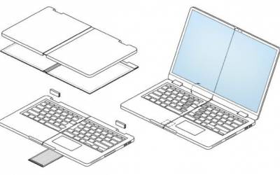  طرح مفهومی لپ تاپ سامسونگ با نمایشگر تاشو جدا شونده 