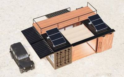 ژاپن از اولین خانه کانتینری با سلول های خورشیدی رونمایی کرد